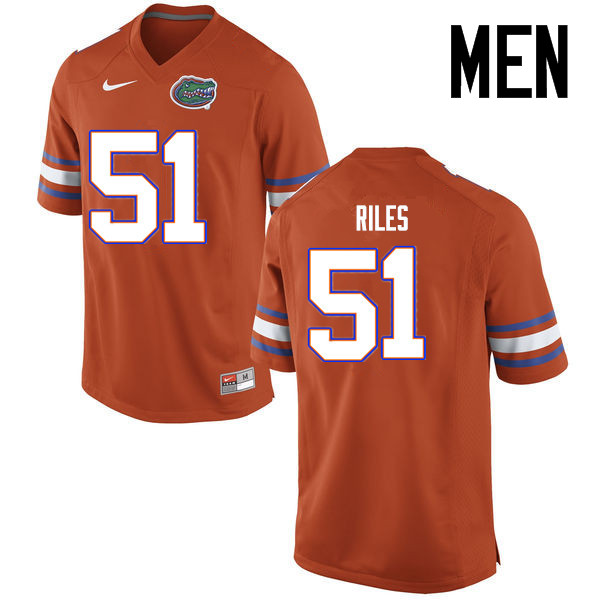Men Florida Gators #51 Antonio Riles College Football Jerseys Sale-Orange